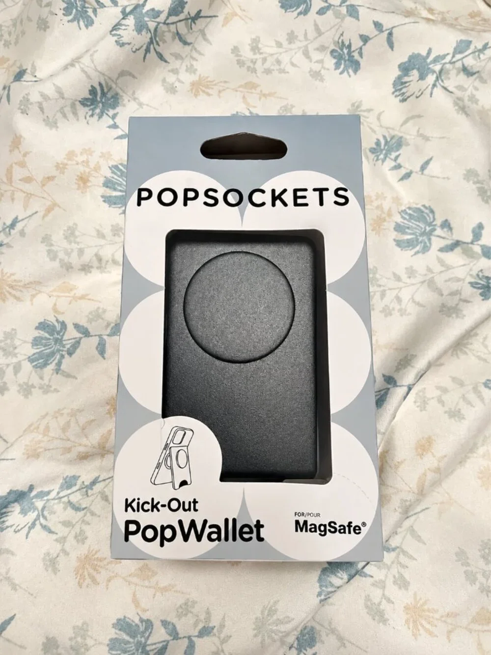 PopSockets MagSafe Kick-Out PopWallet+ Stand Black Wallet Grip Holds 3 Cards NIB